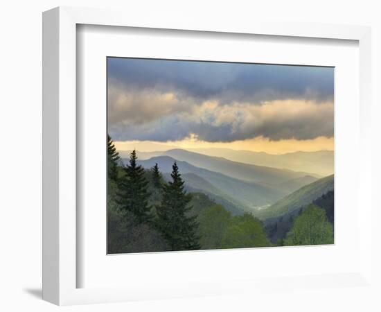 Sunrise View of Oconaluftee Valley, Great Smoky Mountains National Park, North Carolina, Usa-Adam Jones-Framed Photographic Print