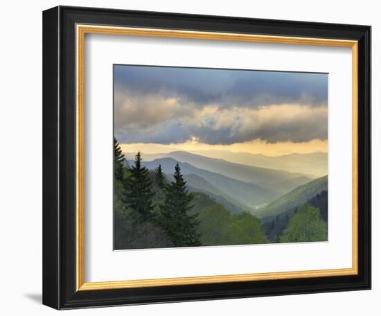 Sunrise View of Oconaluftee Valley, Great Smoky Mountains National Park, North Carolina, Usa-Adam Jones-Framed Photographic Print