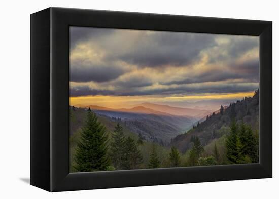 Sunrise view of Oconaluftee Valley, Great Smoky Mountains National Park, North Carolina-Adam Jones-Framed Premier Image Canvas