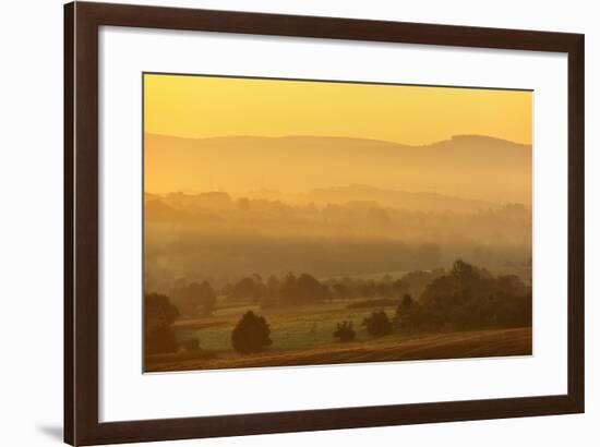 Sunrise, Wenighšsbach (Market Community), Aschaffenburg (City), 'Spessart' (Uplands), Bavaria-Raimund Linke-Framed Photographic Print