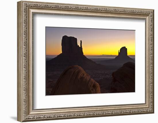 Sunrise, West and East Mitten, Monument Valley, Arizona-Michel Hersen-Framed Photographic Print