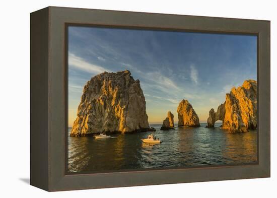 Sunrise with Fishing Boats at Land's End, Cabo San Lucas, Baja California Sur-Michael Nolan-Framed Premier Image Canvas