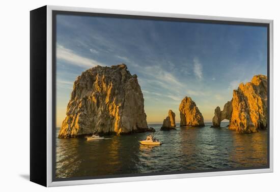 Sunrise with Fishing Boats at Land's End, Cabo San Lucas, Baja California Sur-Michael Nolan-Framed Premier Image Canvas