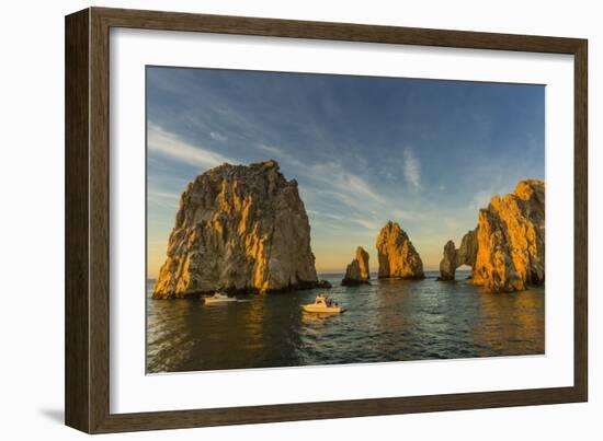 Sunrise with Fishing Boats at Land's End, Cabo San Lucas, Baja California Sur-Michael Nolan-Framed Photographic Print