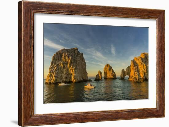 Sunrise with Fishing Boats at Land's End, Cabo San Lucas, Baja California Sur-Michael Nolan-Framed Photographic Print