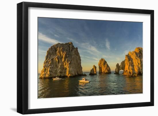 Sunrise with Fishing Boats at Land's End, Cabo San Lucas, Baja California Sur-Michael Nolan-Framed Photographic Print