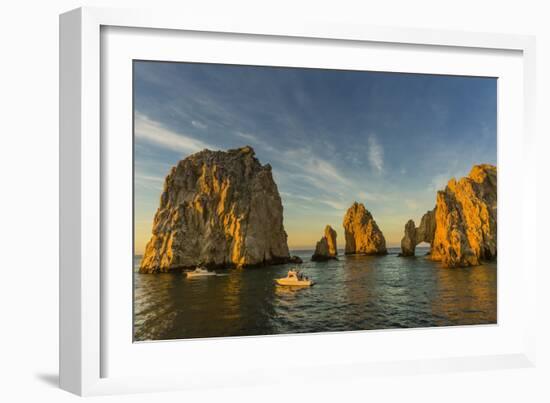 Sunrise with Fishing Boats at Land's End, Cabo San Lucas, Baja California Sur-Michael Nolan-Framed Photographic Print