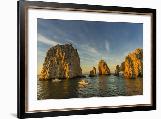 Sunrise with Fishing Boats at Land's End, Cabo San Lucas, Baja California Sur-Michael Nolan-Framed Photographic Print