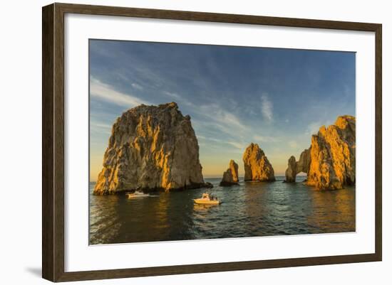 Sunrise with Fishing Boats at Land's End, Cabo San Lucas, Baja California Sur-Michael Nolan-Framed Photographic Print