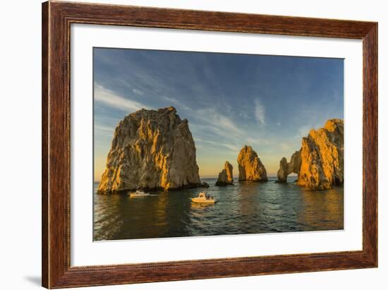 Sunrise with Fishing Boats at Land's End, Cabo San Lucas, Baja California Sur-Michael Nolan-Framed Photographic Print