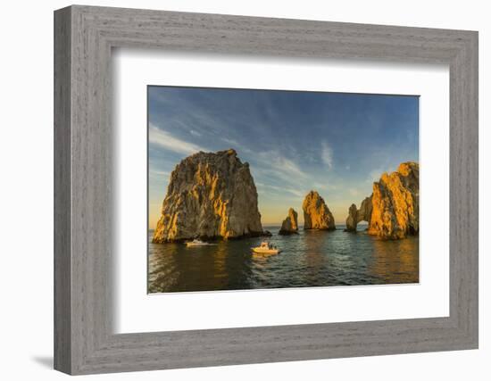 Sunrise with Fishing Boats at Land's End, Cabo San Lucas, Baja California Sur-Michael Nolan-Framed Photographic Print