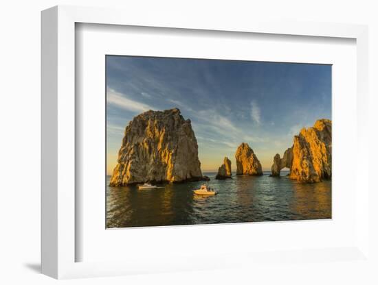 Sunrise with Fishing Boats at Land's End, Cabo San Lucas, Baja California Sur-Michael Nolan-Framed Photographic Print