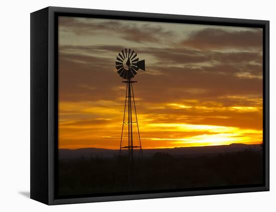 Sunrise with Windmill, Cimarron, New Mexico, USA-Maresa Pryor-Framed Premier Image Canvas