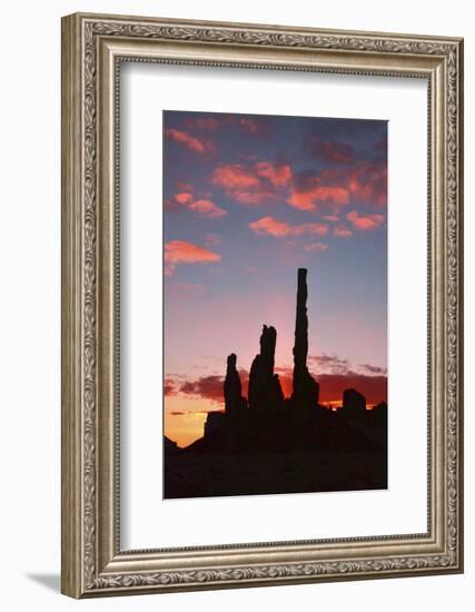 Sunrise, Yei Bi Chei and Totem Pole, Monument Valley, Arizona-Michel Hersen-Framed Photographic Print