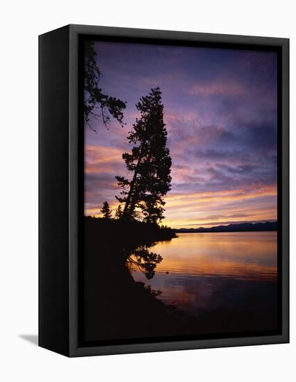 Sunrise, Yellowstone Lake, Yellowstone National Park, Wyoming-Geoff Renner-Framed Premier Image Canvas