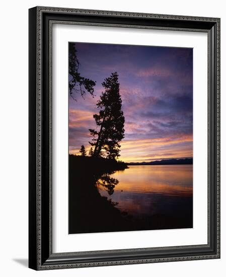 Sunrise, Yellowstone Lake, Yellowstone National Park, Wyoming-Geoff Renner-Framed Photographic Print