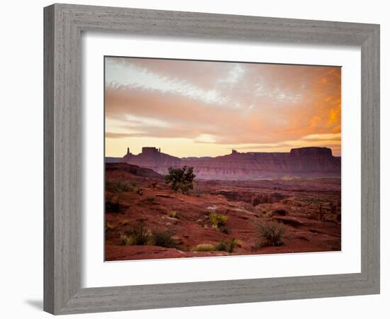 Sunrises in the Moab Desert - Viewed from the Fisher Towers - Moab, Utah-Dan Holz-Framed Photographic Print