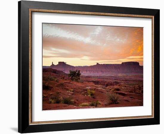 Sunrises in the Moab Desert - Viewed from the Fisher Towers - Moab, Utah-Dan Holz-Framed Photographic Print