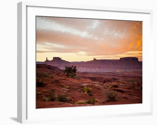 Sunrises in the Moab Desert - Viewed from the Fisher Towers - Moab, Utah-Dan Holz-Framed Photographic Print