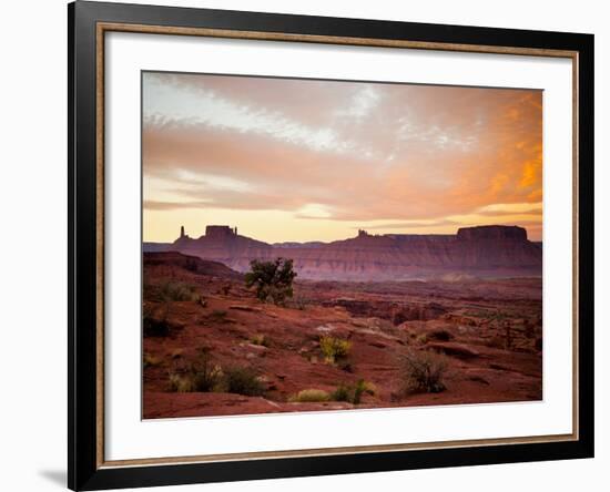 Sunrises in the Moab Desert - Viewed from the Fisher Towers - Moab, Utah-Dan Holz-Framed Photographic Print