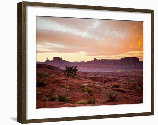 Sunrises in the Moab Desert - Viewed from the Fisher Towers - Moab, Utah-Dan Holz-Framed Photographic Print