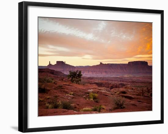 Sunrises in the Moab Desert - Viewed from the Fisher Towers - Moab, Utah-Dan Holz-Framed Photographic Print