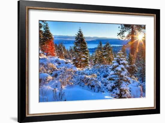 Sunrises Over Lake Tahoe CA-null-Framed Premium Giclee Print