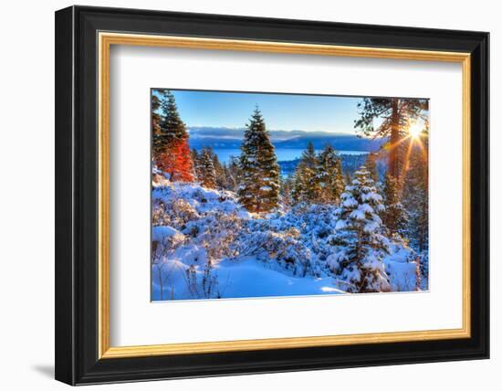 Sunrises Over Lake Tahoe CA-null-Framed Art Print