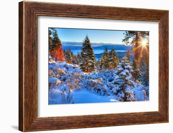 Sunrises Over Lake Tahoe CA-null-Framed Art Print