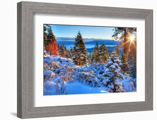 Sunrises Over Lake Tahoe CA-null-Framed Art Print