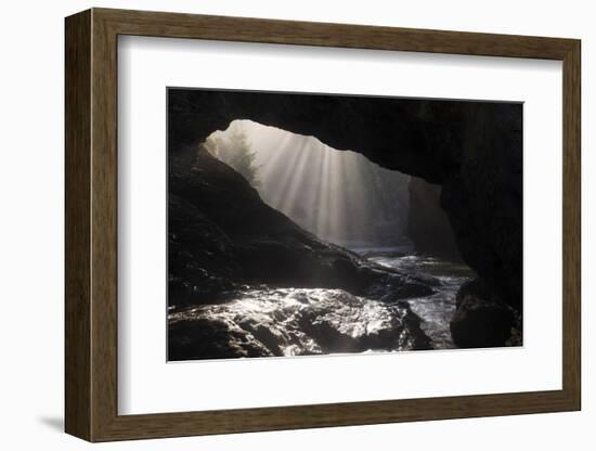 Sunryas in a cave, Oregon, USA-Panoramic Images-Framed Photographic Print