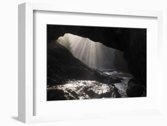 Sunryas in a cave, Oregon, USA-Panoramic Images-Framed Photographic Print