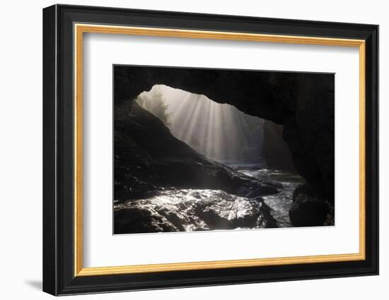 Sunryas in a cave, Oregon, USA-Panoramic Images-Framed Photographic Print