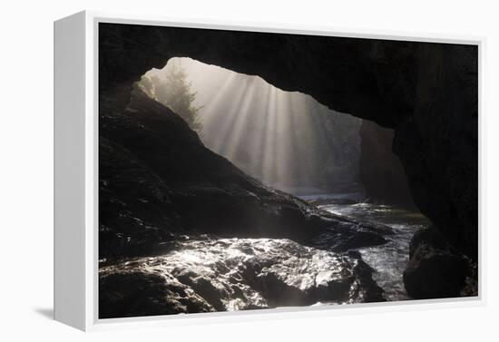 Sunryas in a cave, Oregon, USA-Panoramic Images-Framed Premier Image Canvas