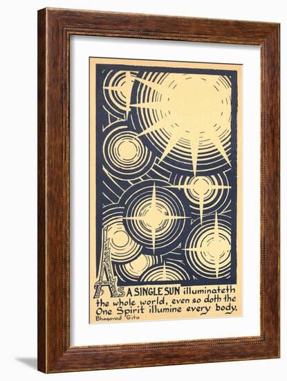 Suns, Quote from Bhagavad Gita-null-Framed Art Print