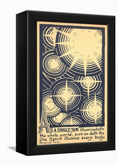 Suns, Quote from Bhagavad Gita-null-Framed Stretched Canvas
