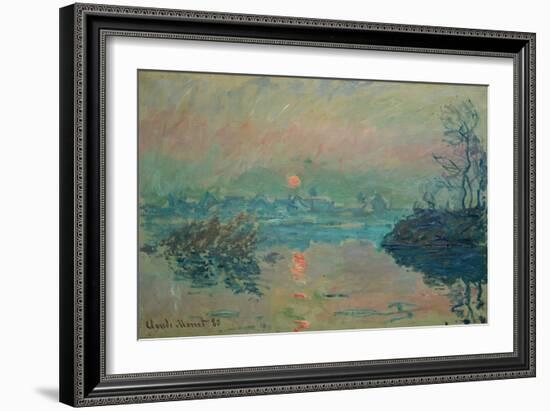 Sunset, 1880-Claude Monet-Framed Giclee Print