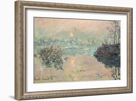 Sunset, 1880-Claude Monet-Framed Giclee Print