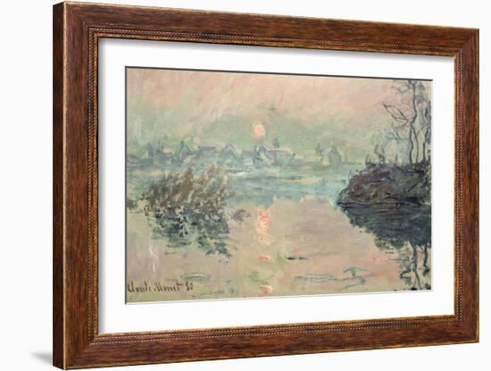 Sunset, 1880-Claude Monet-Framed Giclee Print