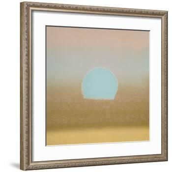 Sunset, 1972 (gold, blue)-Andy Warhol-Framed Art Print