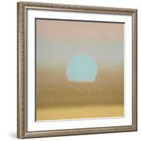 Sunset, 1972 (gold, blue)-Andy Warhol-Framed Art Print