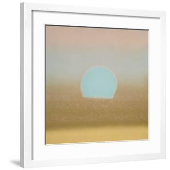Sunset, 1972 (gold, blue)-Andy Warhol-Framed Art Print
