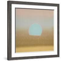 Sunset, 1972 (gold, blue)-Andy Warhol-Framed Art Print