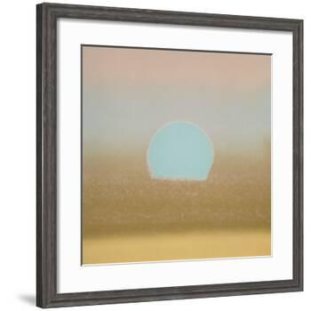 Sunset, 1972 (gold, blue)-Andy Warhol-Framed Art Print