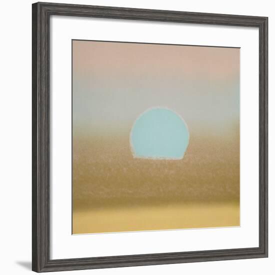 Sunset, 1972 (gold, blue)-Andy Warhol-Framed Art Print