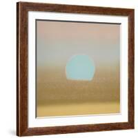 Sunset, 1972 (gold, blue)-Andy Warhol-Framed Art Print