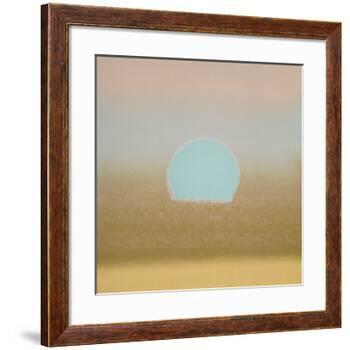 Sunset, 1972 (gold, blue)-Andy Warhol-Framed Art Print