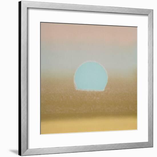 Sunset, 1972 (gold, blue)-Andy Warhol-Framed Art Print