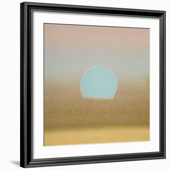 Sunset, 1972 (gold, blue)-Andy Warhol-Framed Art Print