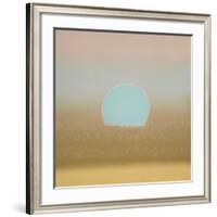 Sunset, 1972 (gold, blue)-Andy Warhol-Framed Art Print